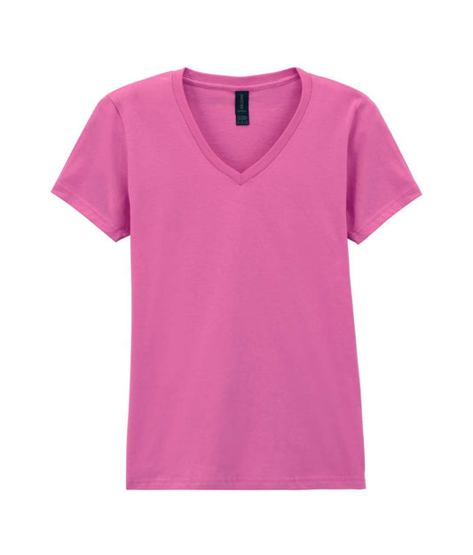 SOFTSTYLE ®  LADIES' V-NECK T-SHIRT - Azalea - Main