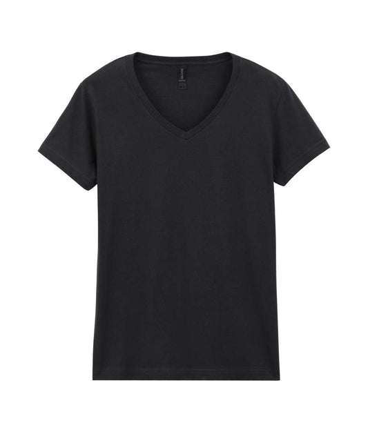 SOFTSTYLE ®  LADIES' V-NECK T-SHIRT - Black - Main