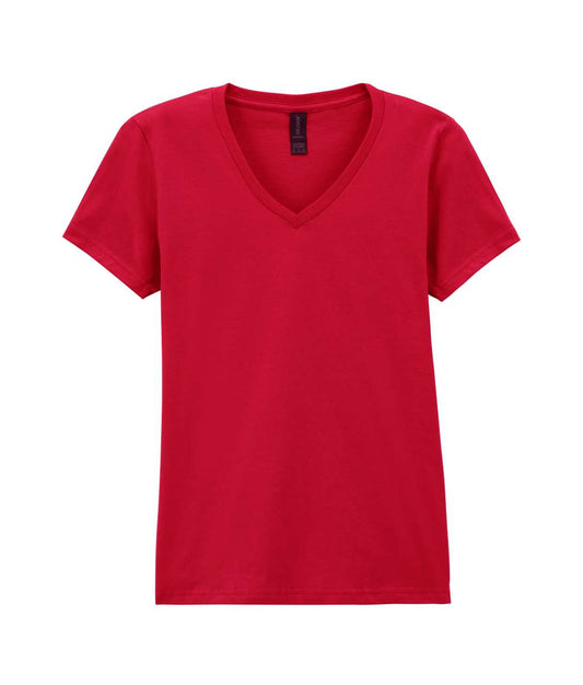 SOFTSTYLE ®  LADIES' V-NECK T-SHIRT - Cherry Red - Main
