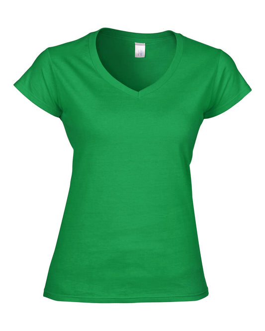 SOFTSTYLE ®  LADIES' V-NECK T-SHIRT - Irish Green - Main