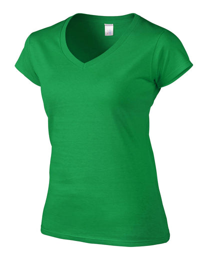 SOFTSTYLE ®  LADIES' V-NECK T-SHIRT - Irish Green - Additional