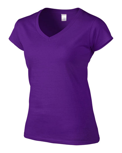 SOFTSTYLE ®  LADIES' V-NECK T-SHIRT - Purple - Additional