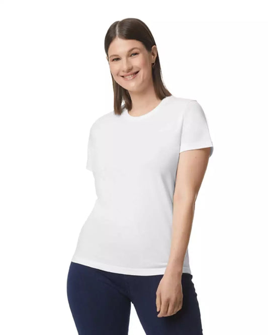 SOFTSTYLE® MIDWEIGHT WOMEN'S T-SHIRT - White - colorimageurl