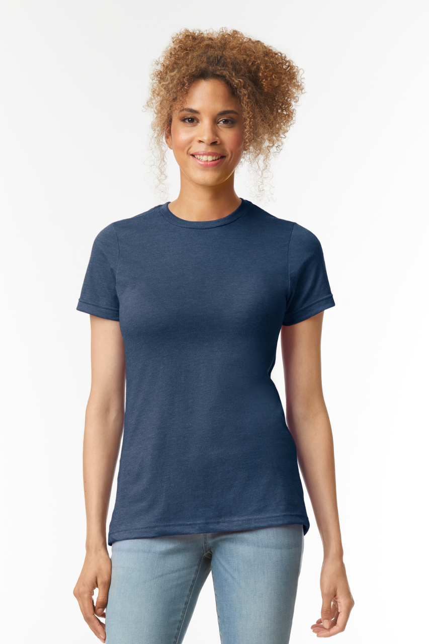 SOFTSTYLE® CVC WOMEN'S T-SHIRT - Pitch Black - modelimageurl