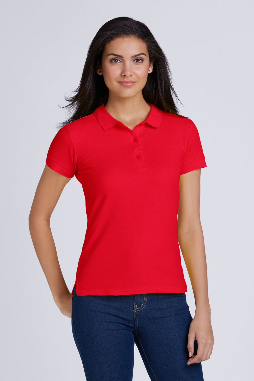 PREMIUM COTTON ®  LADIES' DOUBLE PIQUÉ POLO - Black - Model