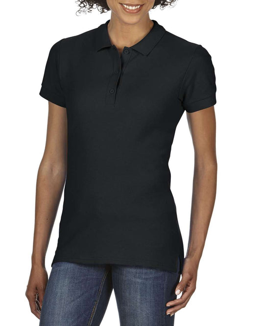 PREMIUM COTTON ®  LADIES' DOUBLE PIQUÉ POLO - Black - Main