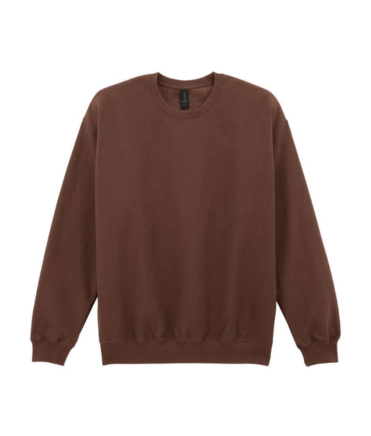 SOFTSTYLE® MIDWEIGHT FLEECE ADULT CREWNECK - Cocoa - colorimageurl