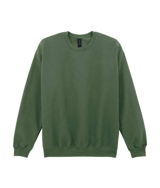 SOFTSTYLE® MIDWEIGHT FLEECE ADULT CREWNECK - Military Green - colorimageurl