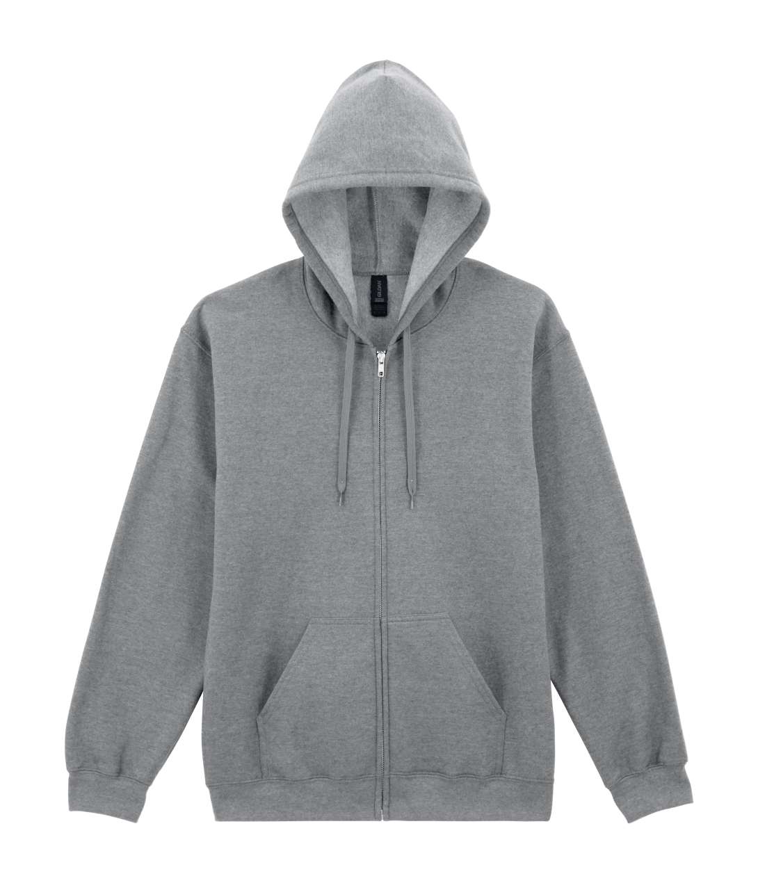 SOFTSTYLE® MIDWEIGHT FLEECE ADULT FULL ZIP HOODED SWEATSHIRT - RS Sport Grey - colorimageurl
