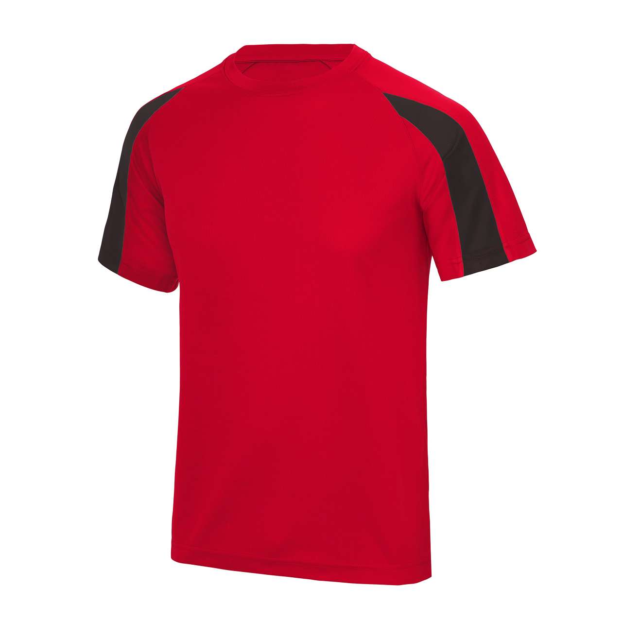 KIDS CONTRAST COOL T - Fire Red/Jet Black - colorimageurl