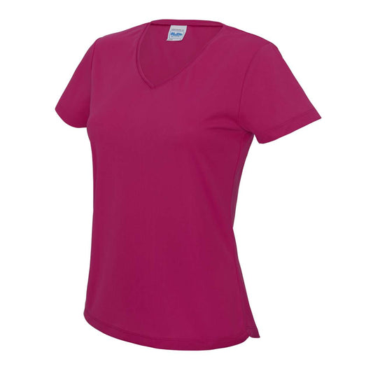 V NECK WOMEN'S COOL T - Hot Pink - Main