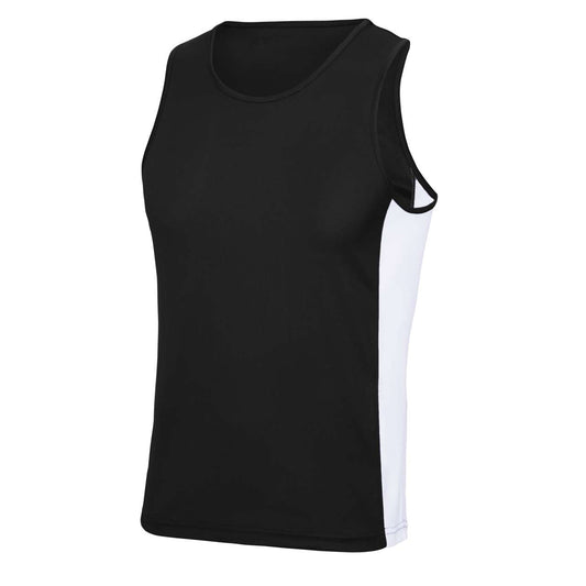 MEN'S COOL CONTRAST VEST - Sun Yellow/Jet Black - Main