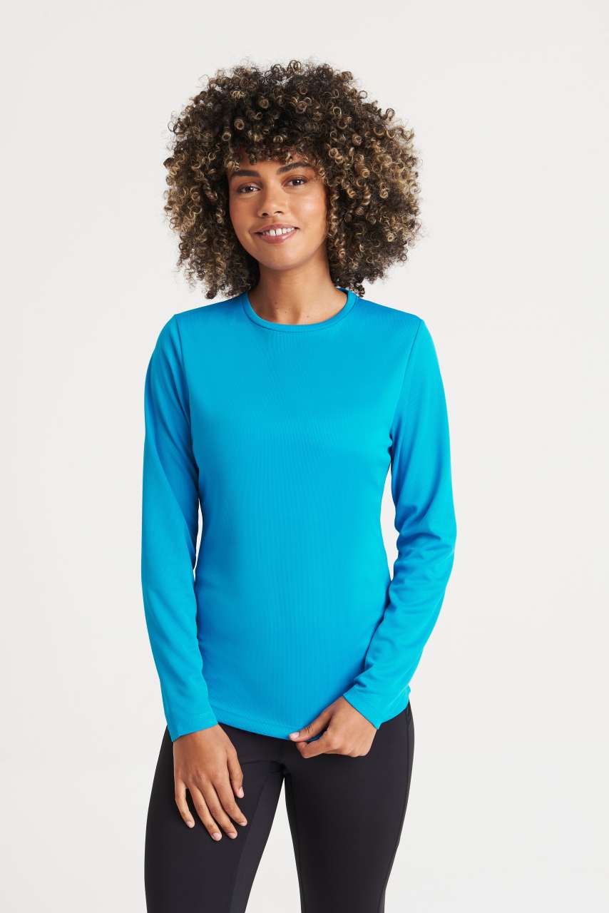 WOMEN'S LONG SLEEVE COOL T - Arctic White - modelimageurl