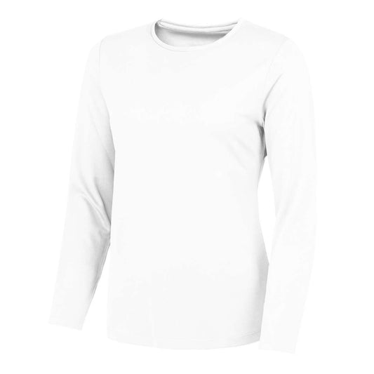 WOMEN'S LONG SLEEVE COOL T - Arctic White - colorimageurl