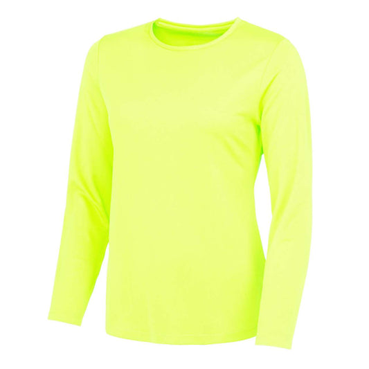 WOMEN'S LONG SLEEVE COOL T - Electric Yellow - colorimageurl