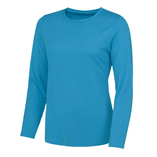 WOMEN'S LONG SLEEVE COOL T - Sapphire Blue - colorimageurl