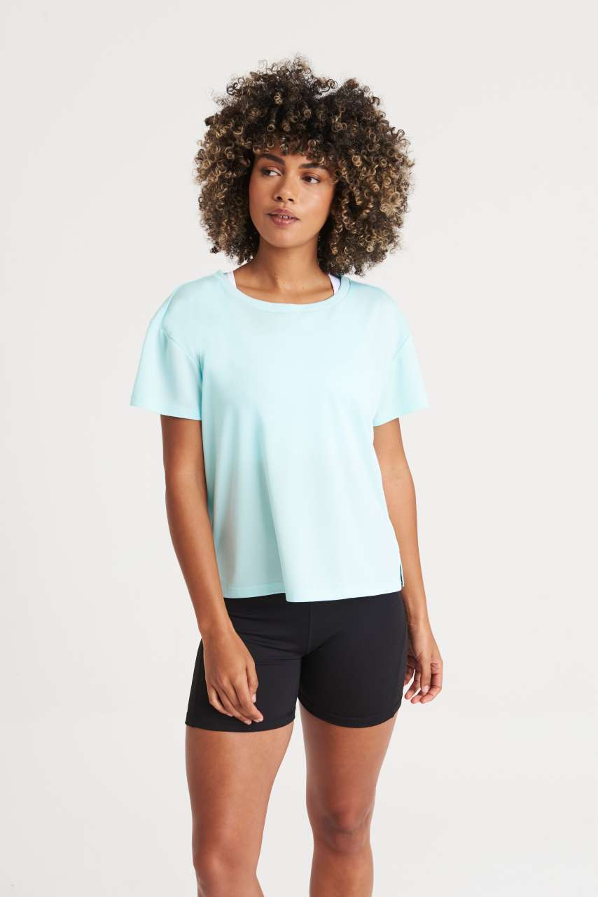 WOMEN'S OPEN BACK T - Arctic White - modelimageurl