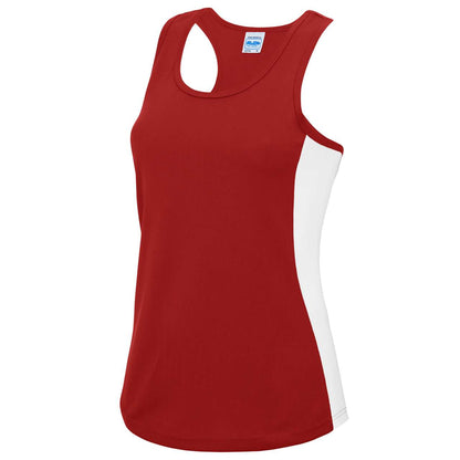WOMEN'S COOL CONTRAST VEST - Arctic White/French Navy - Model