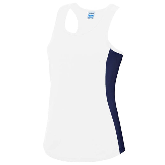 WOMEN'S COOL CONTRAST VEST - Arctic White/French Navy - Main