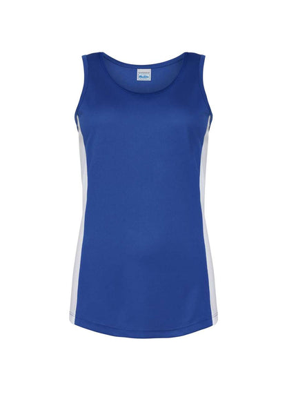 WOMEN'S COOL CONTRAST VEST - Royal Blue/Arctic White - Main