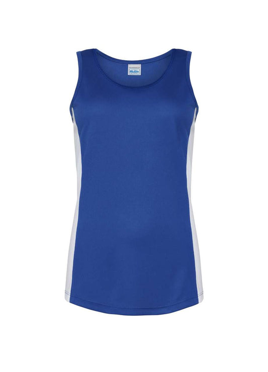 WOMEN'S COOL CONTRAST VEST - Royal Blue/Arctic White - Main