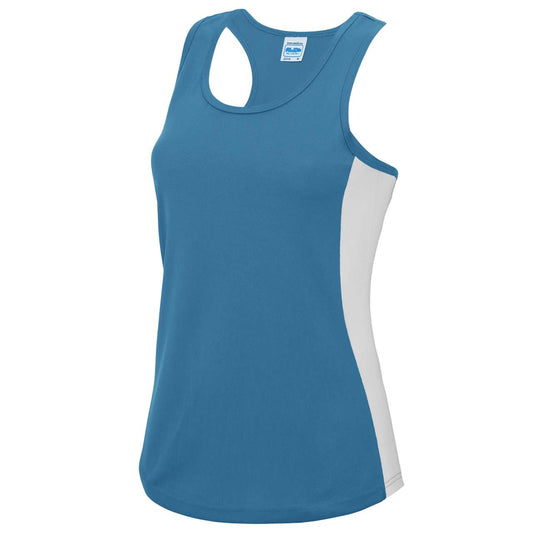 WOMEN'S COOL CONTRAST VEST - Sapphire Blue/Arctic White - Main