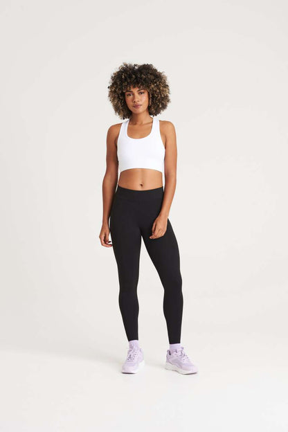 WOMEN'S COOL SPORTS CROP TOP - Arctic White - modelimageurl