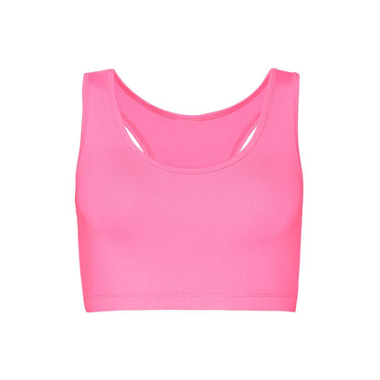WOMEN'S COOL SPORTS CROP TOP - Electric Pink - colorimageurl