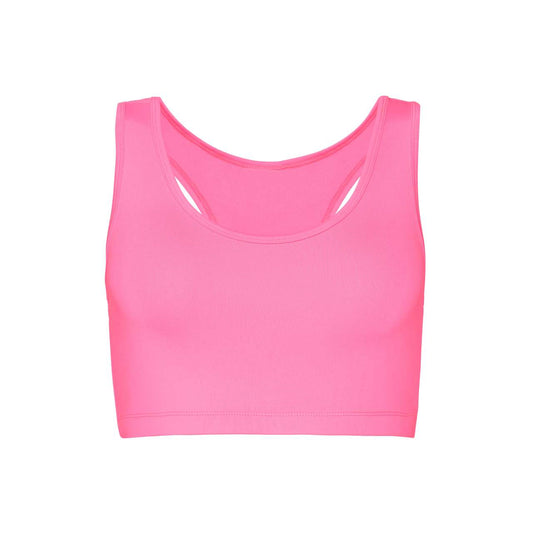 WOMEN'S COOL SPORTS CROP TOP - Electric Pink - colorimageurl