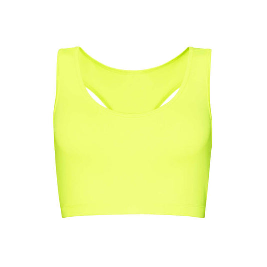 WOMEN'S COOL SPORTS CROP TOP - Electric Yellow - colorimageurl