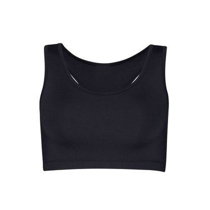 WOMEN'S COOL SPORTS CROP TOP - Jet Black - colorimageurl