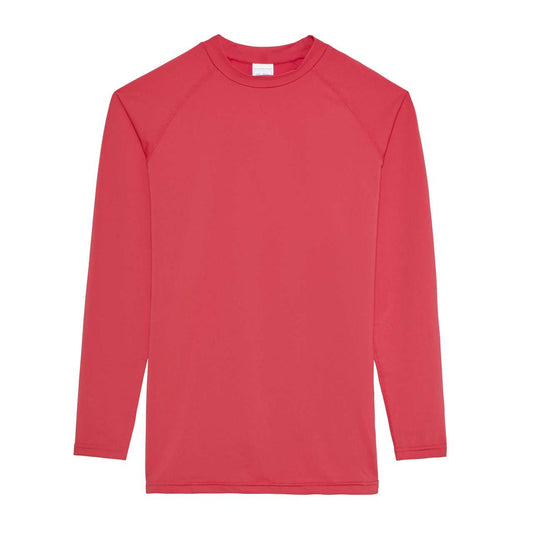 MEN'S COOL LONG SLEEVE BASE LAYER - Fire Red - Main