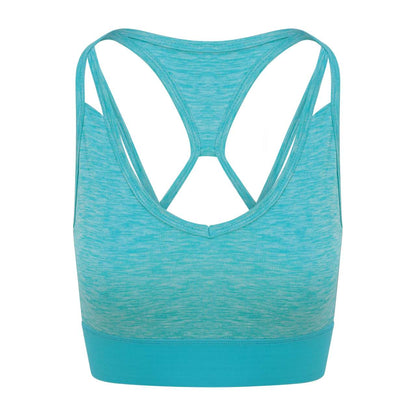 GIRLIE CROSS BACK CROP TOP - Ocean Melange - colorimageurl