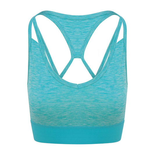 GIRLIE CROSS BACK CROP TOP - Ocean Melange - colorimageurl