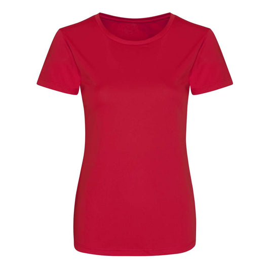 WOMEN'S COOL SMOOTH T - Fire Red - colorimageurl