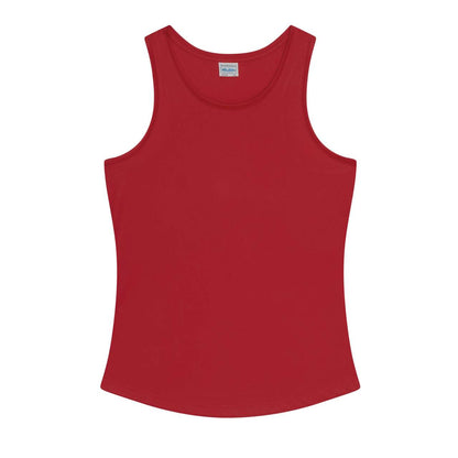 WOMEN'S COOL SMOOTH SPORTS VEST - Fire Red - colorimageurl