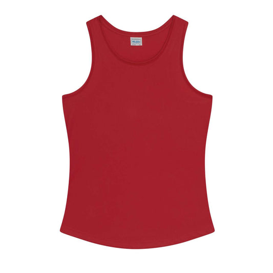 WOMEN'S COOL SMOOTH SPORTS VEST - Fire Red - colorimageurl