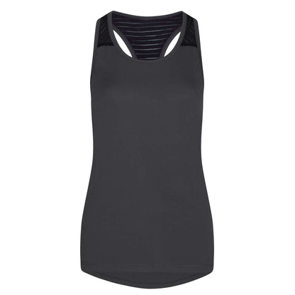 WOMEN'S COOL SMOOTH WORKOUT VEST - Charcoal/Jet Black - colorimageurl