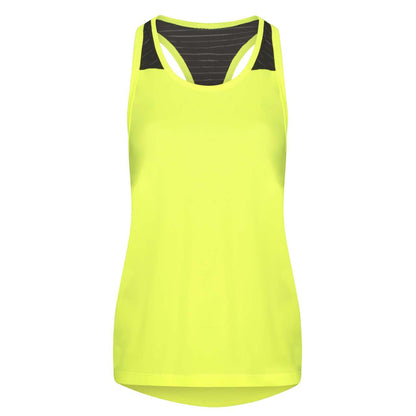 WOMEN'S COOL SMOOTH WORKOUT VEST - Electric Yellow/Jet Black - colorimageurl