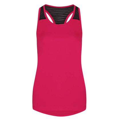 WOMEN'S COOL SMOOTH WORKOUT VEST - Hot Pink/Jet Black - colorimageurl