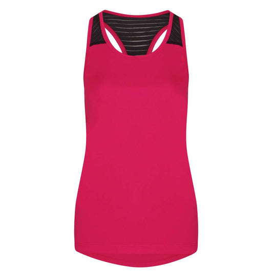 WOMEN'S COOL SMOOTH WORKOUT VEST - Hot Pink/Jet Black - colorimageurl