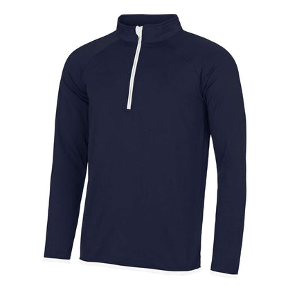 MEN'S COOL 1/2 ZIP SWEAT - French Navy/Arctic White - colorimageurl