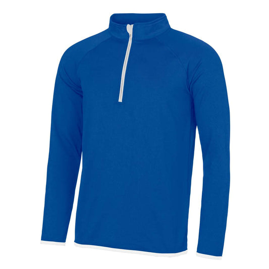 MEN'S COOL 1/2 ZIP SWEAT - Royal Blue/Arctic White - colorimageurl