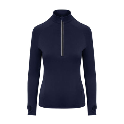 WOMEN'S COOL FLEX 1/2 ZIP TOP - French Navy - colorimageurl