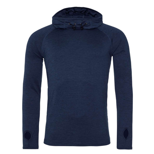 MENS COOL COWL NECK TOP - Navy Melange - colorimageurl