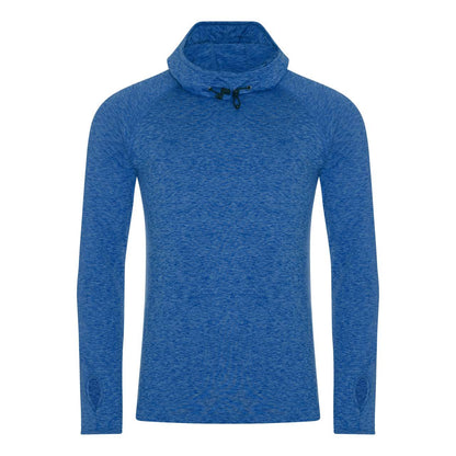 MENS COOL COWL NECK TOP - Royal Melange - colorimageurl