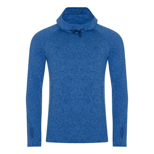 MENS COOL COWL NECK TOP - Royal Melange - colorimageurl