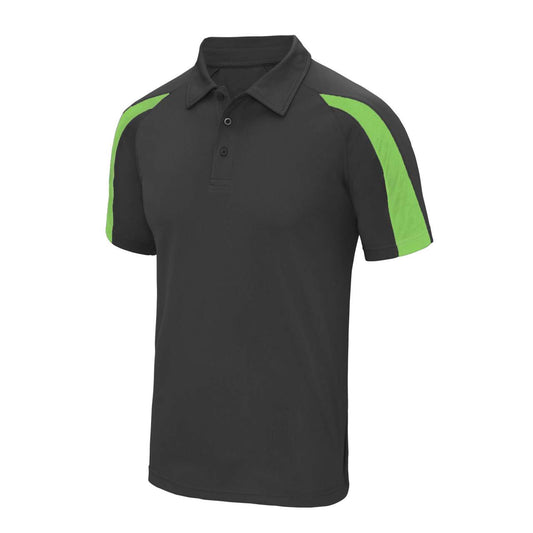CONTRAST COOL POLO - Charcoal/Jet Black - colorimageurl