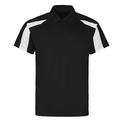 CONTRAST COOL POLO - Jet Black/Fire Red - colorimageurl