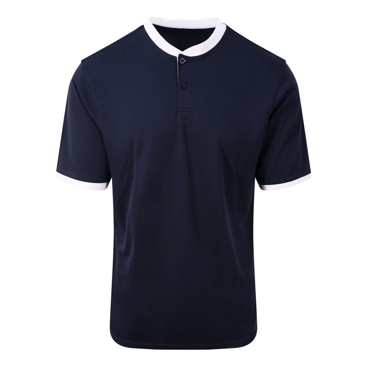 COOL STAND COLLAR SPORTS POLO - French Navy/Arctic White - Main